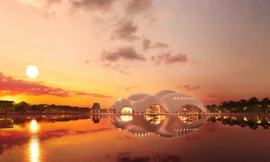 Toàn cảnh vị trí xây dựng nhà hát Ngọc Trai bên Hồ Tây