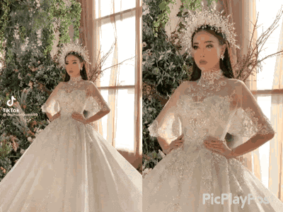 Hé lộ clip Phương Oanh mặc váy cưới xinh đẹp hớp hồn người nhìn