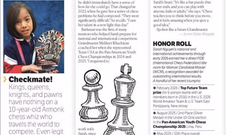 Kỳ thủ nhí cờ vua gốc Việt 10 tuổi gây chú ý trên tạp chí Mỹ
