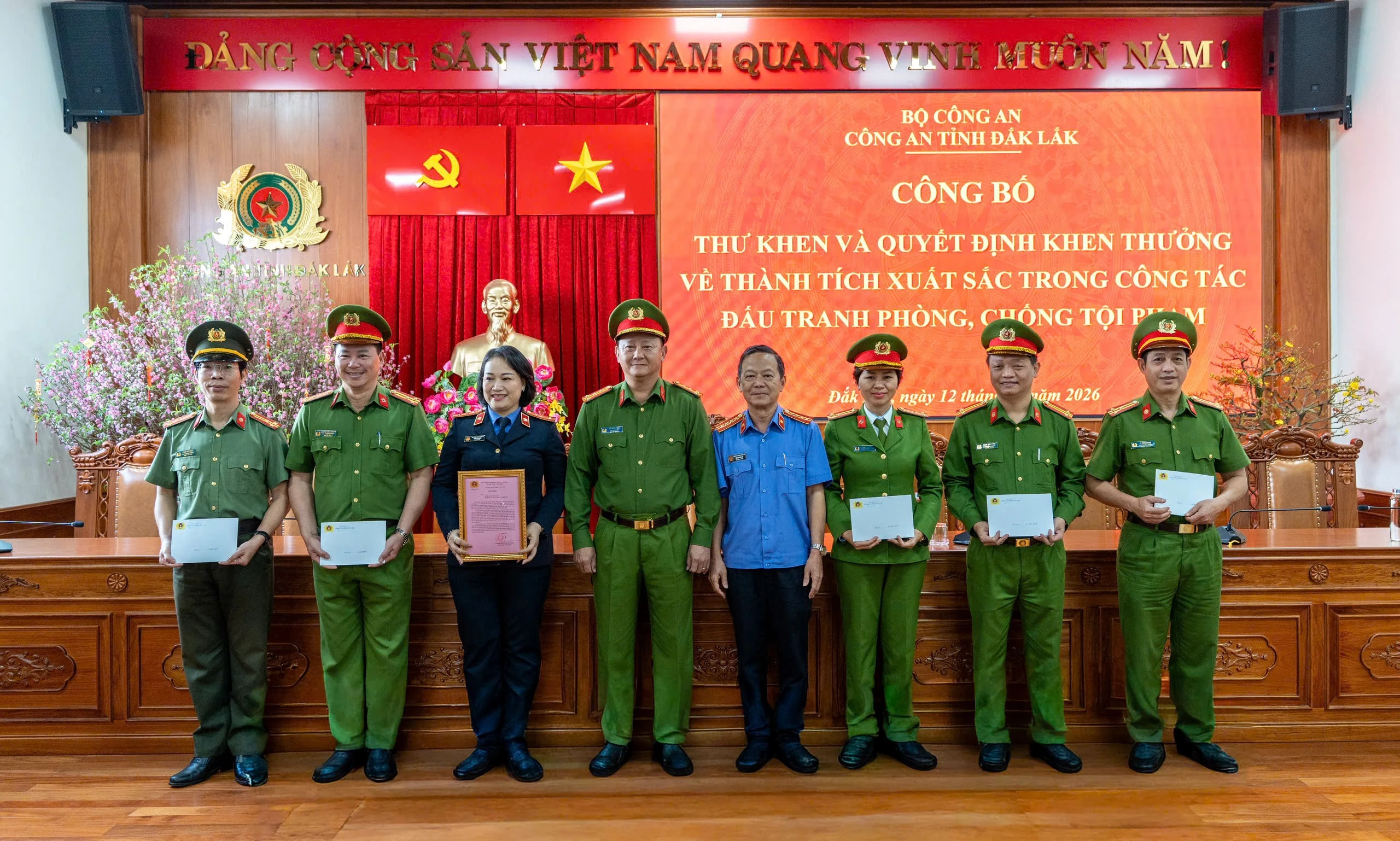 Công an Đắk Lắk vinh danh 8 đơn vị xuất sắc trong đấu tranh phòng chống tội phạm
