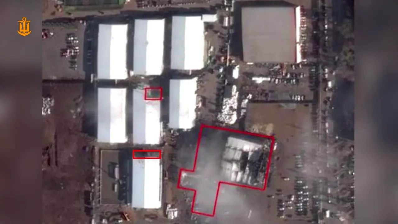 Ảnh vệ tinh cho thấy thiệt hại nghi&ecirc;m trọng tại nh&agrave; m&aacute;y UAV Atlant Aero, Taganrog, Nga