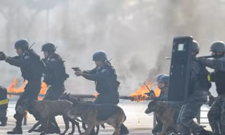 Toàn cảnh lực lượng Công an xuất quân bảo vệ Đại hội XIV của Đảng