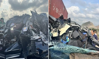 Tài xế thoát nạn trong xe bị vò nát sau vụ tai nạn liên hoàn 