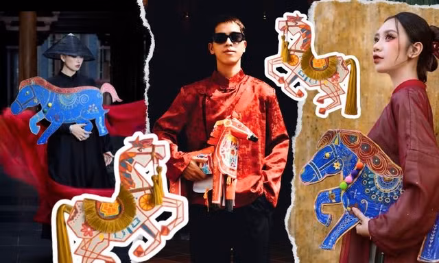 Phụ kiện "gây sốt" Tết Bính Ngọ: Ngựa giấy đa màu sắc chiếm trọn khung hình