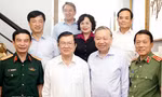 Tổng Bí thư, Chủ tịch nước Tô Lâm cùng Đoàn công tác Trung ương đến thăm nguyên Chủ tịch nước Trương Tấn Sang. (Ảnh: Thống Nhất/TTXVN)