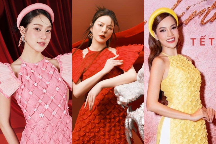 Mẫu áo dài được các nàng hậu Việt chuộng nhất mùa Tết Giáp Thìn