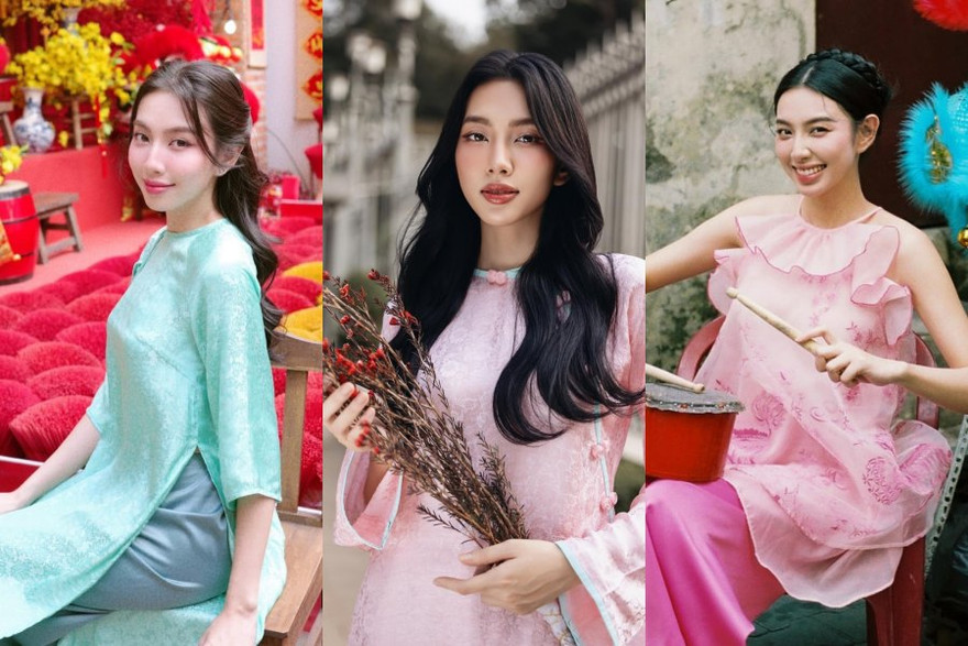 Những set đồ vạn người mê được Hoa hậu Thùy Tiên diện dịp Tết