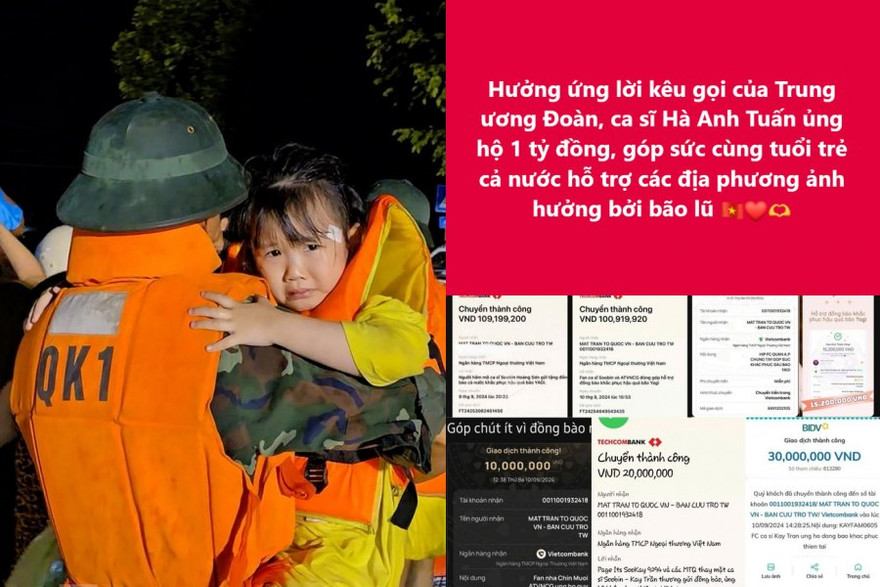 Dàn sao Việt "tiếp sức" đồng bào vùng bão lũ vượt qua khó khăn