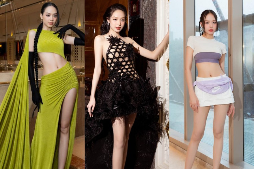 Hoa hậu Thanh Thủy thăng hạng nhan sắc với trang phục khoe eo thon