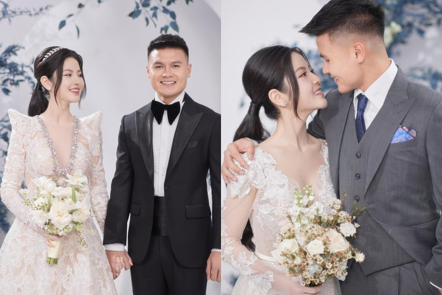 Ngắm bộ ảnh cưới chụp tại studio của Chu Thanh Huyền - Quang Hải