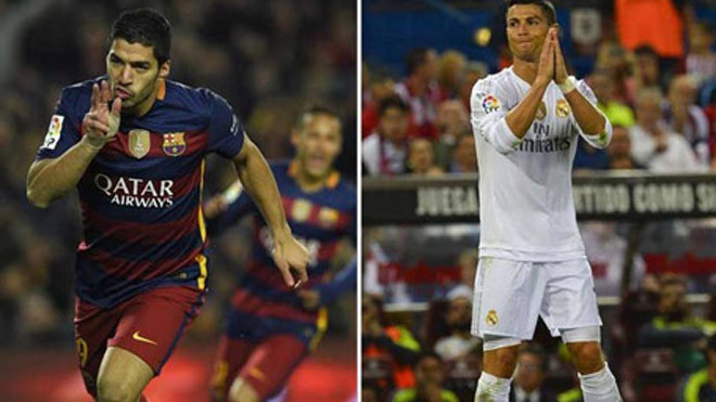 Suarez đang thắng thế trước C.Ronaldo trong cuộc đua Vua phá lưới La Liga