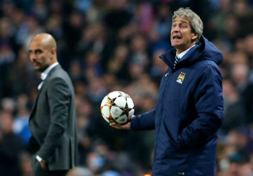 Guardiola sẽ đến thay Pellegrini ở Man City. Ảnh: AFP.