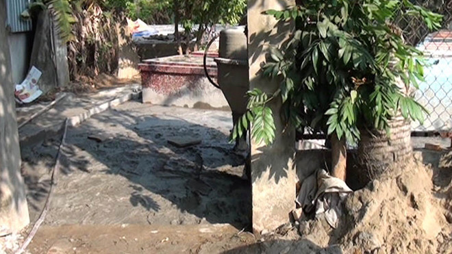 Hiện trường nơi xảy ra sự việc.