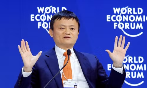 Chủ tịch Alibaba - Jack Ma tại Diễn đàn Kinh tế Thế giới. Ảnh: Reuters