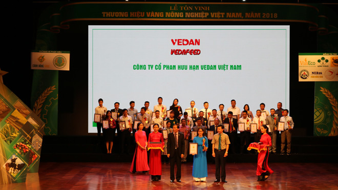 Vedan nhiều năm liền đạt giải thưởng Thương hiệu vàng nông nghiệp VN