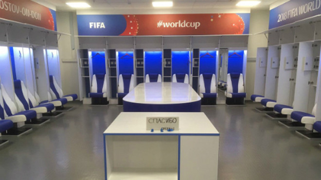 Phòng thay đồ Nhật Bản sau khi đội rời đi. Ảnh: Priscilla Janssens.