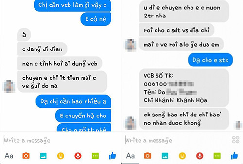 Một tài khoản Facebook bị hack và kẻ đứng sau đã nhắn tin hỏi vay tiền bạn bè