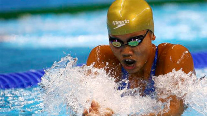 Ánh Viên đạt thành tích khả quan dù đang trong thời gian tập duy trì thể lực. Ảnh: Reuters.