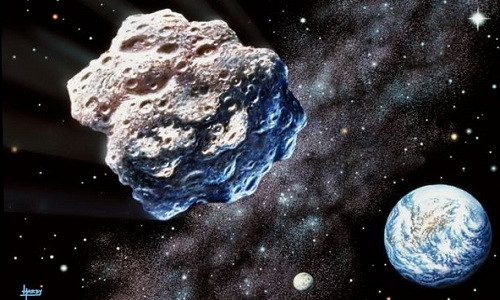 Thiên thạch 2014 JO25 có đường kính 1,4 km sẽ sượt qua Trái Đất hôm 19/4. Ảnh: Mirror.