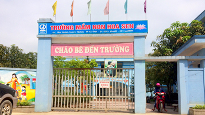 Trường mầm non Hoa Sen, nơi cô Thảo đang công tác. Ảnh: Đức Hùng