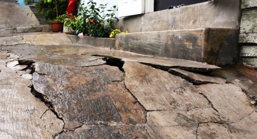 Tình trạng lún nứt ngày càng nghiêm trọng
