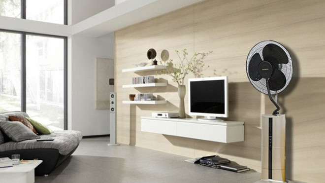 Quạt phun sương có cấu tạo không khác nhiều so với quạt cây. (ảnh internet).