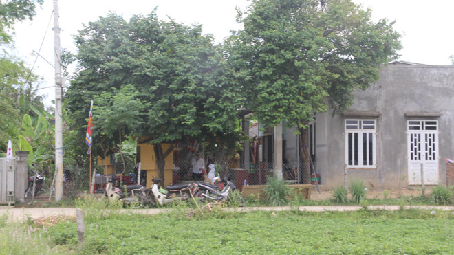 Hiện trường nơi bà Th bị cho là “ngã” dẫn đến tử vong.