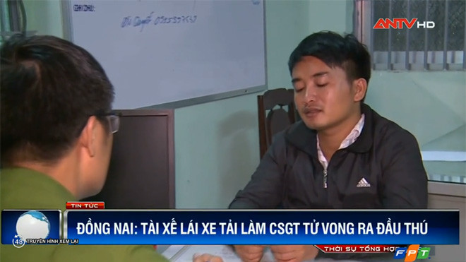 Cuộc hỏi cung tài xế xe tải cán chết thiếu tá cảnh sát