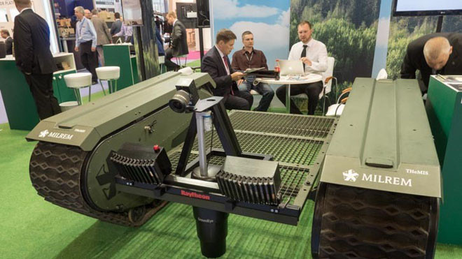 Robot Ground Eye giới thiệu tại triển lãm Eurosatory 2016. Ảnh: Defence Update
