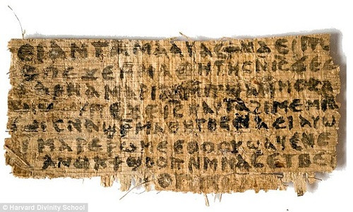 Tấm giấy cói Phúc âm về vợ Chúa Jesus nhiều khả năng là giả. Ảnh: Harvard Divinity School.
