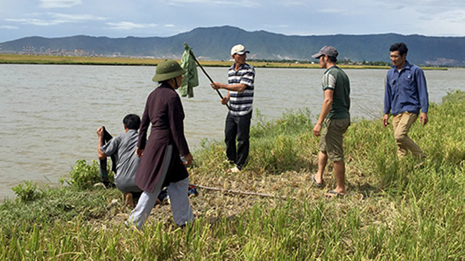 Khúc sông nơi xảy ra sự việc. Ảnh: Đ.H