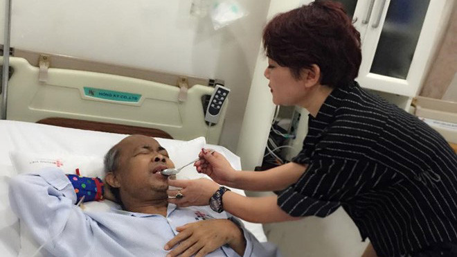 Diễn viên Trà My là đồng nghiệp thân thiết của nghệ sĩ Hán Văn Tình. Ảnh: Facebook diễn viên Trà My. 