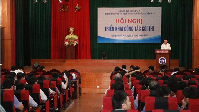 Cụm thi 35 họp bàn triển khai công tác cho kỳ thi THPT Quốc gia 2016.