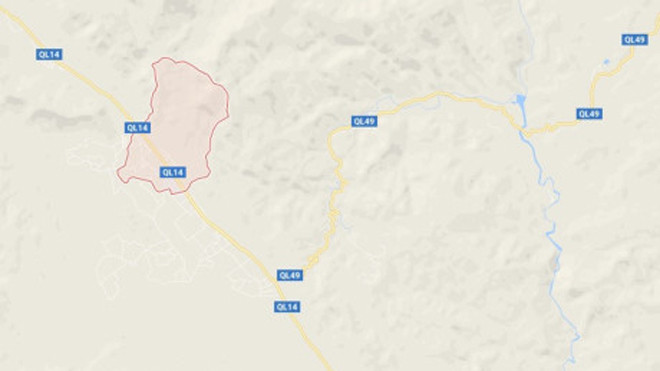 Thị trấn A Lưới (huyện A Lưới), nơi trú của thiếu nữ nghi mất tích. Ảnh: Google Maps.