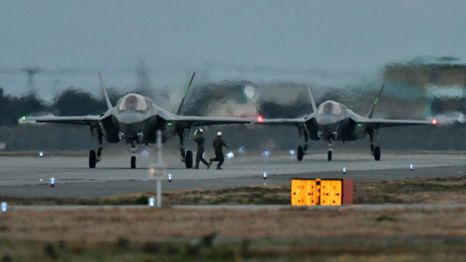 Tiêm kích F-35B Mỹ triển khai tới Nhật Bản. Ảnh: Japan Times.