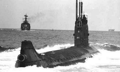 K-27 trong một chuyến tập trận gần lực lượng NATO. Ảnh: The Lean Submariner.