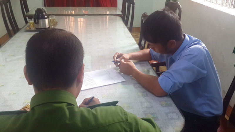 Đỗ Công Thành tại công an phường Tân Hiệp