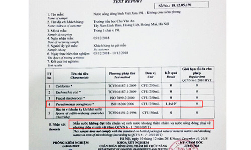 Kết quả thử nghiệm ở Trung tâm kiểm soát bệnh tật. Ảnh: PHCC