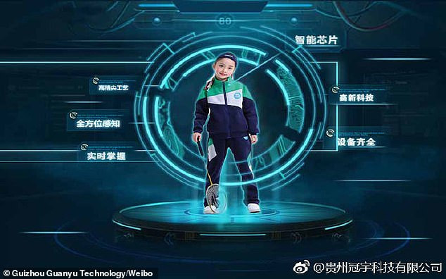 Đồng phục gắn chip giá 150 nhân dân tệ. Ảnh: Công ty Công nghệ Quan Vũ Quý Châu