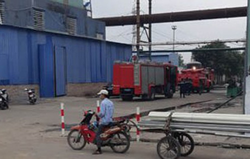 Khu vực xảy ra vụ nổ ở Nhà máy thép Dragon. Ảnh: P.V