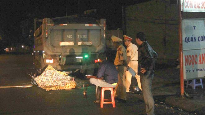 Hiện trường vụ tai nạn.