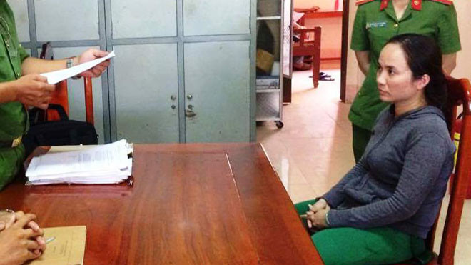 Bị can tại cơ quan công an.