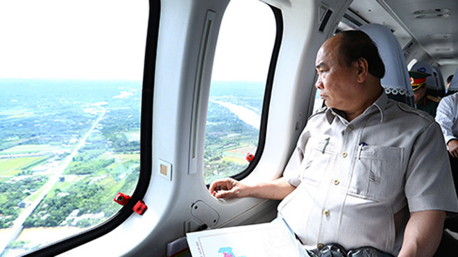 2 giờ thị sát miền Tây trên trực thăng của Thủ tướng