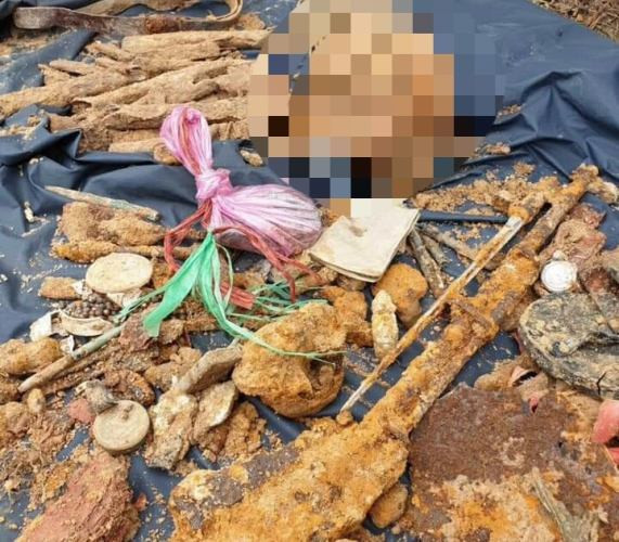 Phát hiện hài cốt liệt sĩ cùng nhiều di vật trong vườn cao su ở Bình Dương