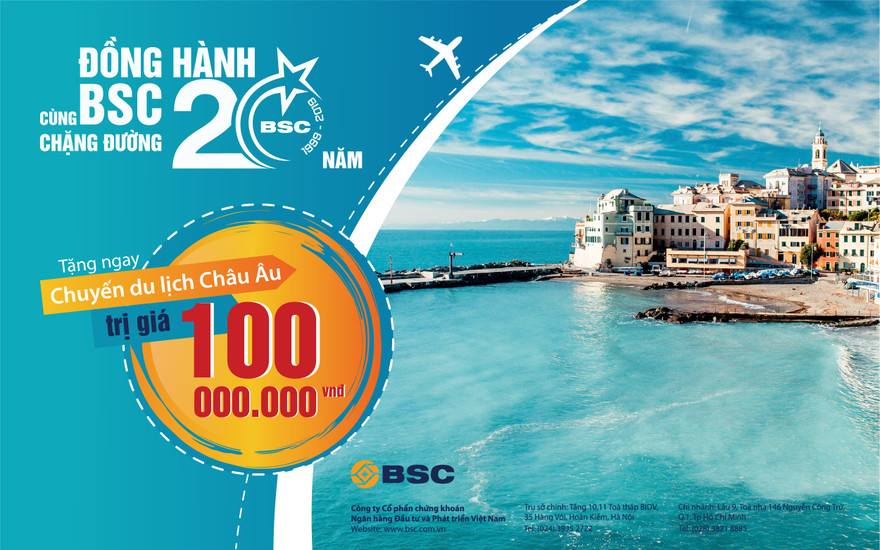 BSC tròn 20 tuổi, nhà đầu tư có cơ hội du lịch châu Âu 