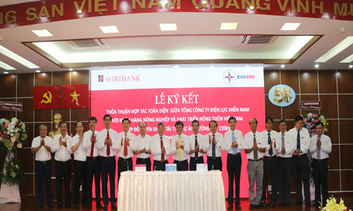 Agribank và Tổng Công ty Điện lực miền Nam ký kết thỏa thuận hợp tác toàn diện