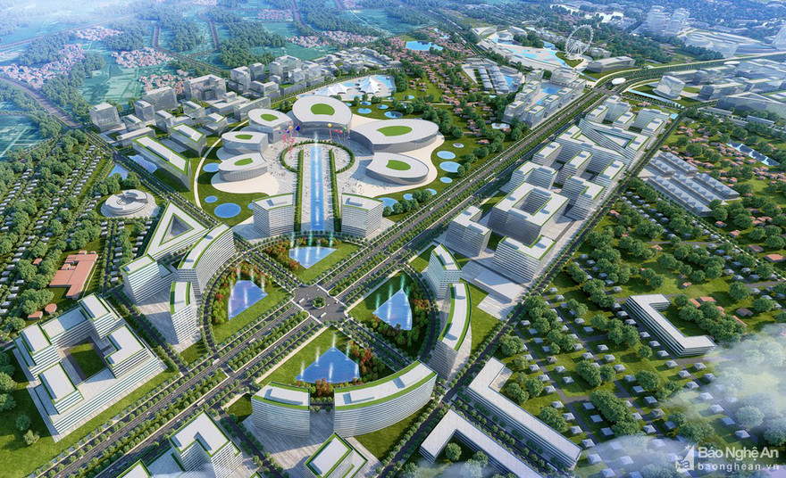 Phối cảnh không gian đại lộ Vinh- Cửa Lò hướng về phía biển