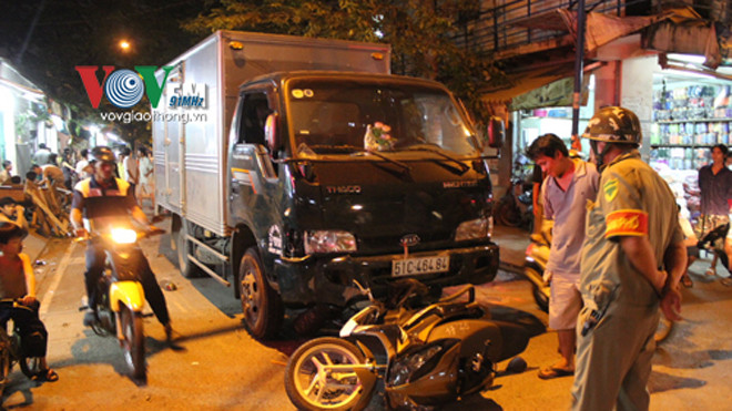 hiện trường vụ va chạm