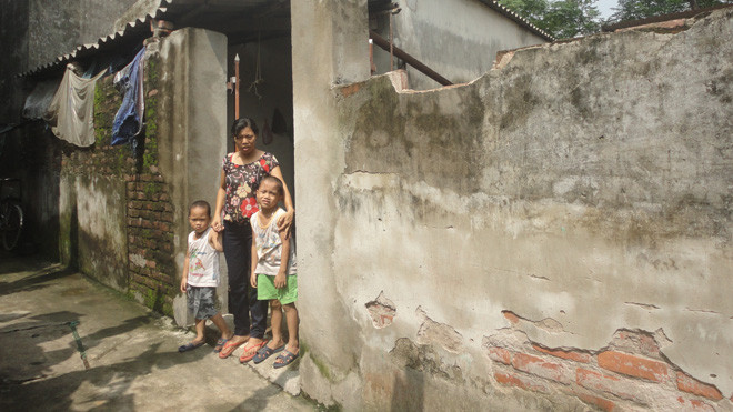 Ngôi nhà của chị Trần Thị Nhâm trước khi xây dựng.