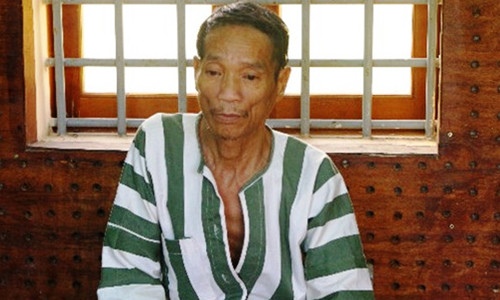 Đối tượng Nguyễn Văn Tiếp tại cơ quan điều tra